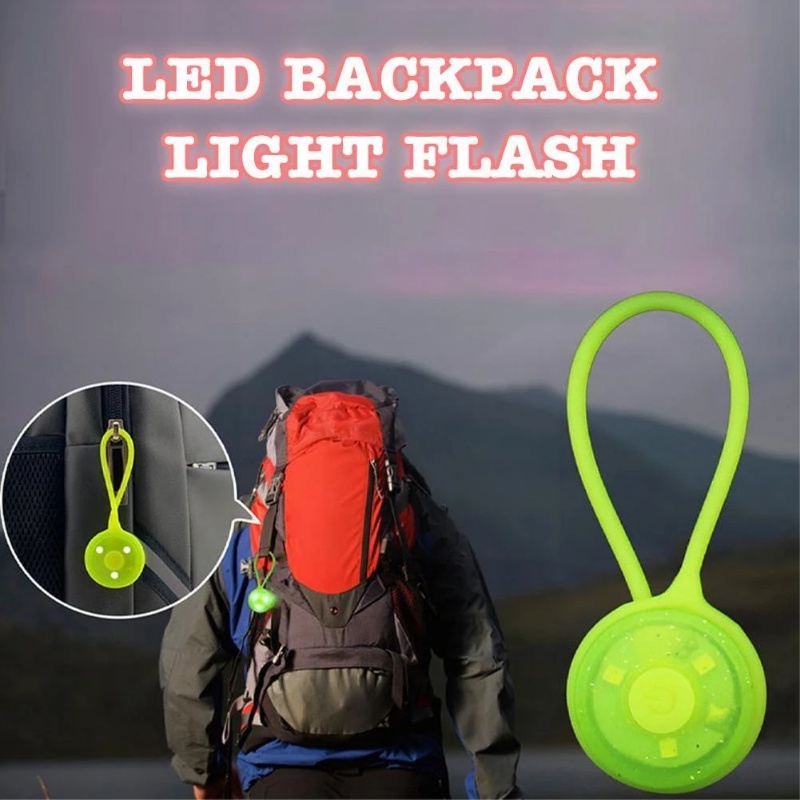 Lampu Sinyal LED Portable Bahan Silikon Anti Air Untuk Tas Ransel