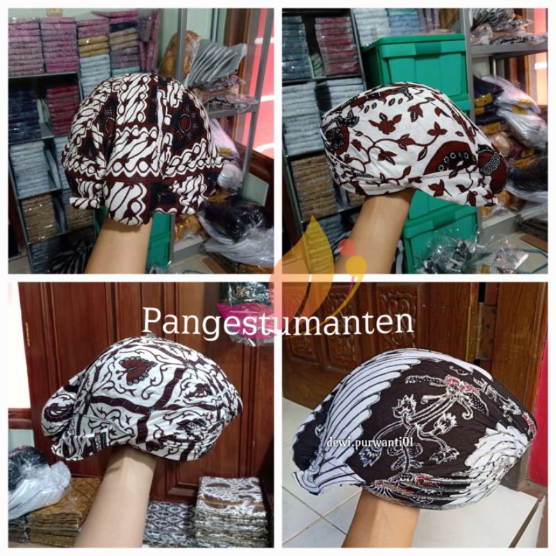 Blangkon Jogja/Blangkon Mataram/Blangkon Motif Batik