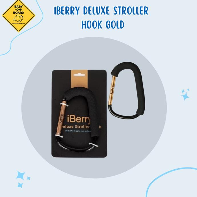Terpercaya Iberry Deluxe Stroller Hook Gold Kmn04