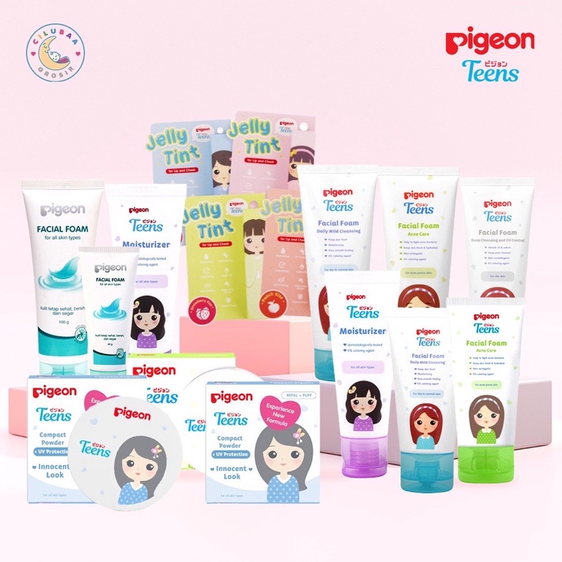 Pigeon Teens Series Compact Powder Refill Moisturizer Facial Foam