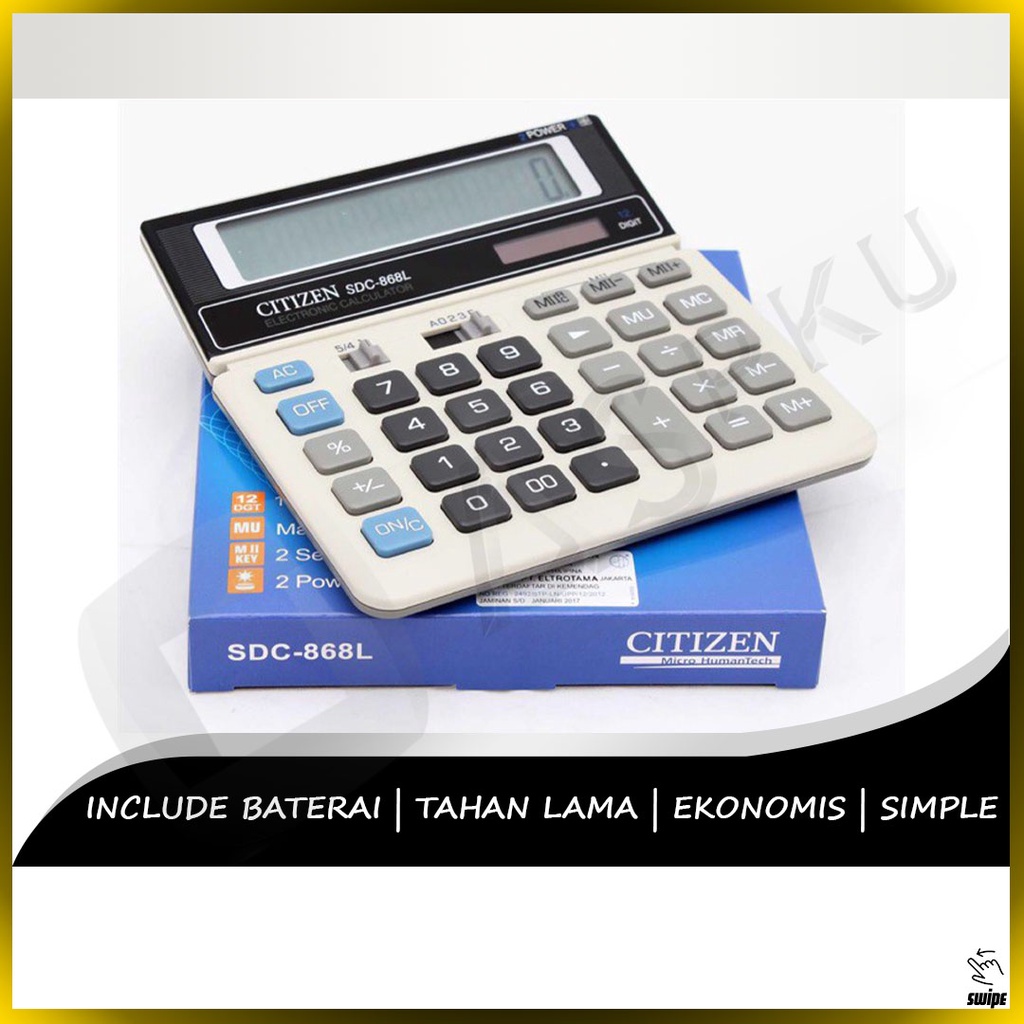 

Kalkulator Citizen Alat Perhitungan Kantor Toko Penghitung Calculator Portable