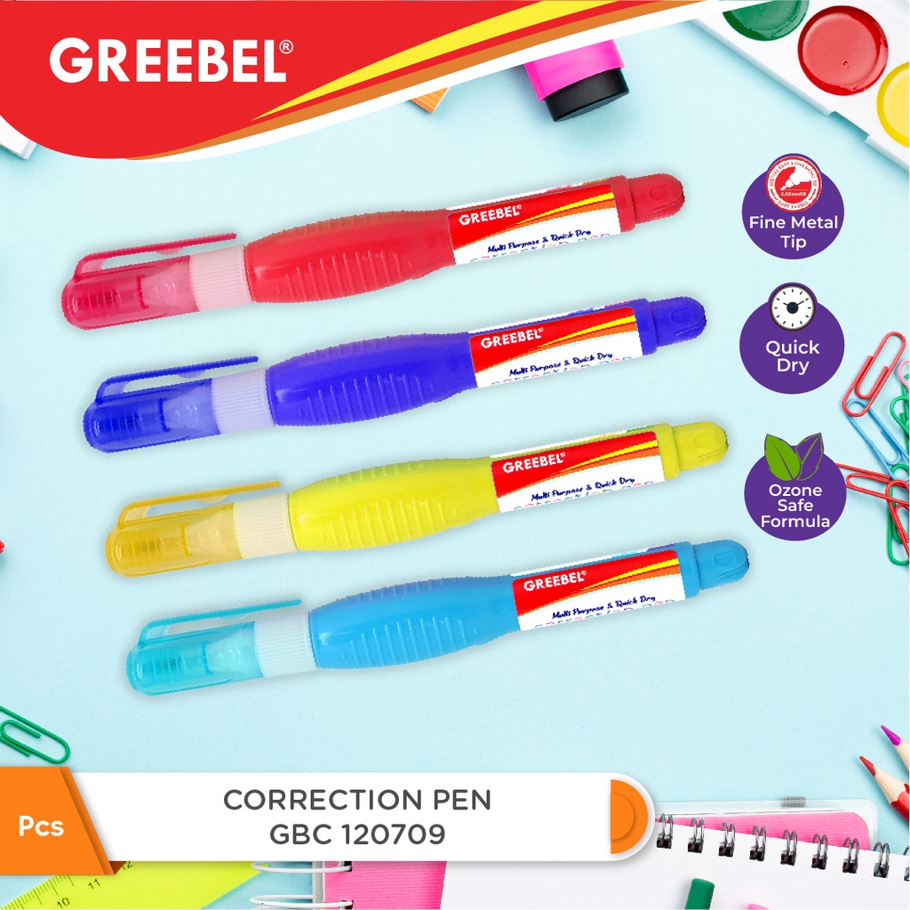 Jual Greebel Correction Pen Tipex Cair Tip X Tipe Ex Correction Pen Gbc Pcs Cepat