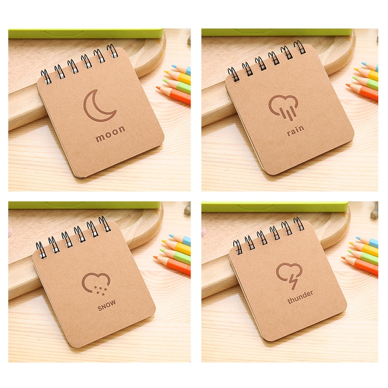 Buku Notebook / Catatan / Agenda / Diary Mini Ukuran A7 Motif Cuaca