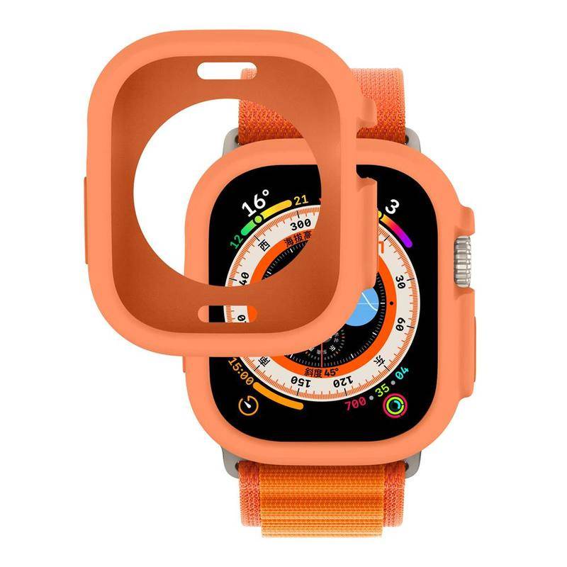 Casing Silikon Apple Watch Seri 8 7 6 5 4 3 2 1 SE2 Ukuran 49mm 45mm 41mm 42mm 40mm 38mm Bumper