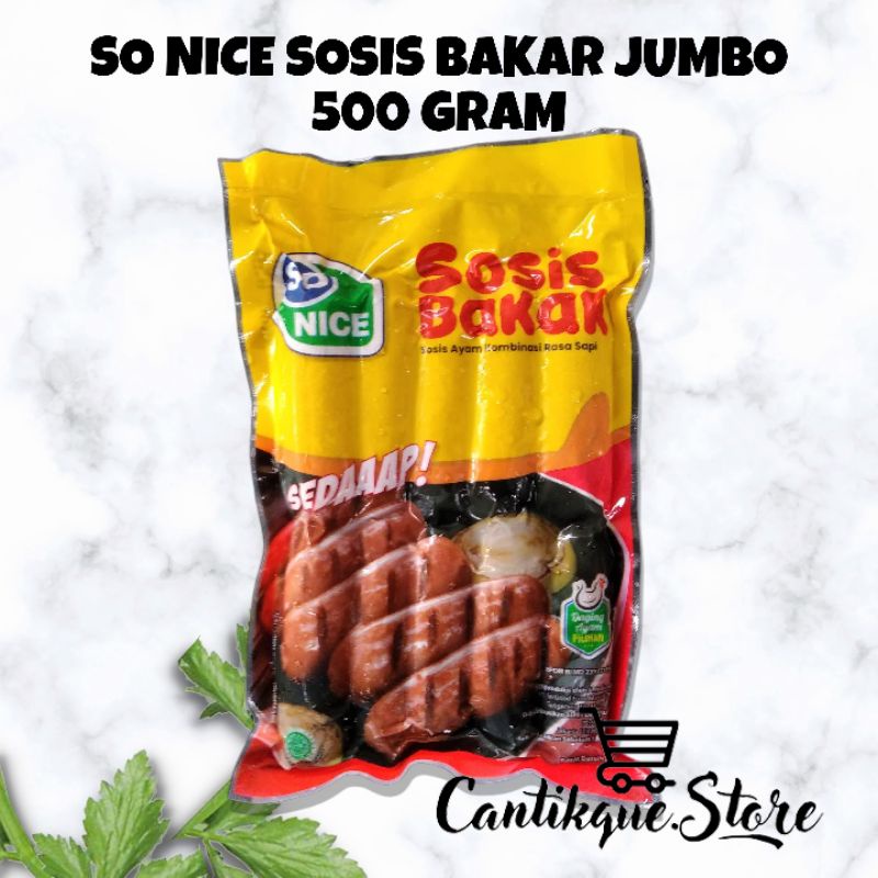 

SOSIS BAKAR JUMBO SO NICE 500 GRAM ( ISI 10 ) ENAK LEZAT BERGIZI FROZEN FOOD MAKANAN BEKU BY CANTIKQUE.STORE