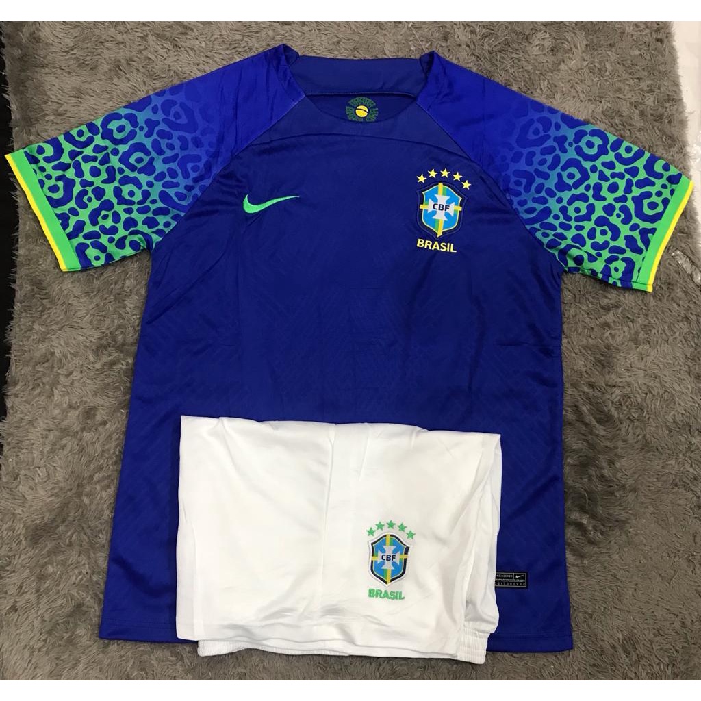 Jersey bola brazil away 2022 - 2023 grade ori