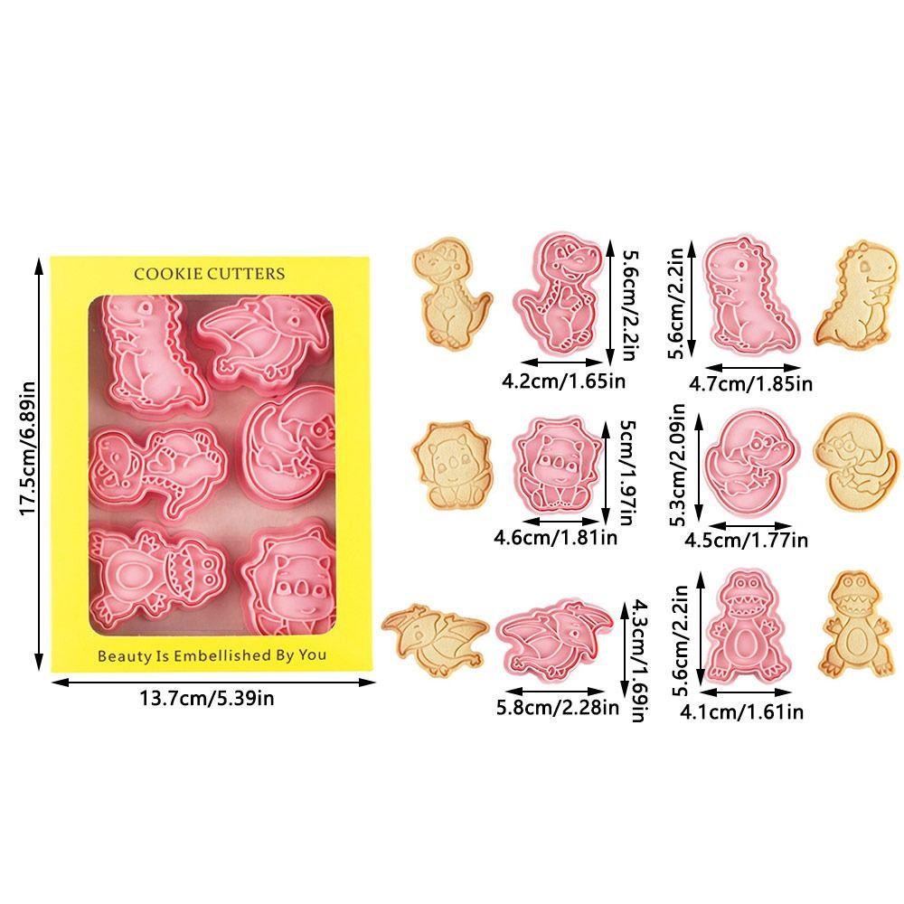 Top 6pcs/set Cetakan Biskuit Natal DIY Pastry Dekorasi Cetakan Kue Plastik