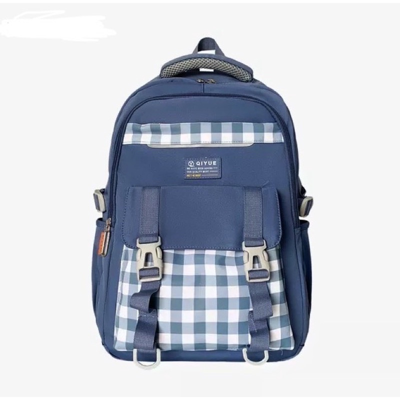 Tas ransel wanita backpack wanita kotak kotak tas sekolah anak perempuan tas ransel korea backpack korean style