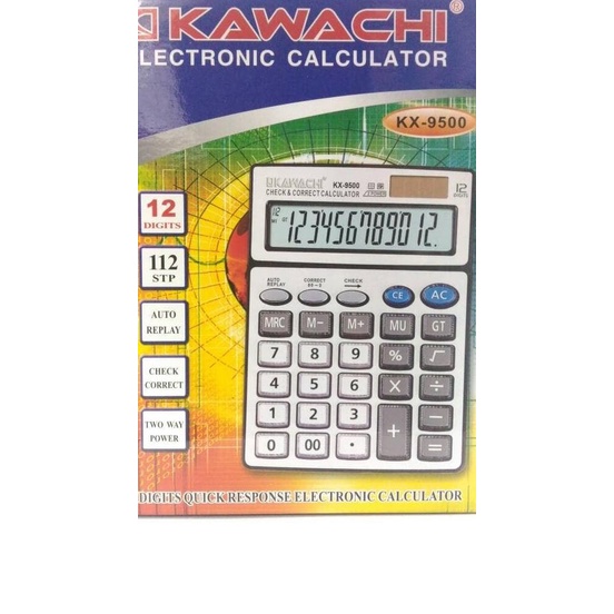 

KALKULATOR 12 DIGITS 2 POWER KAWACHI KX-9500 Best Seller