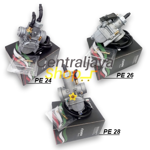 Karburator PE 24, 26, 28 Set PJ MJ Original Rizoma - Silver