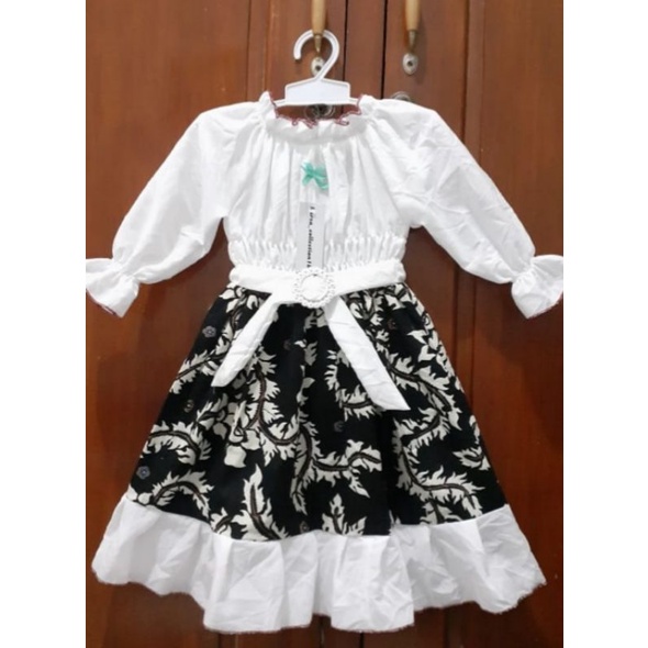 Gamis batik anak batik anak perempuan baju batik anak perempuan batik kombinasi umur 1 tahun