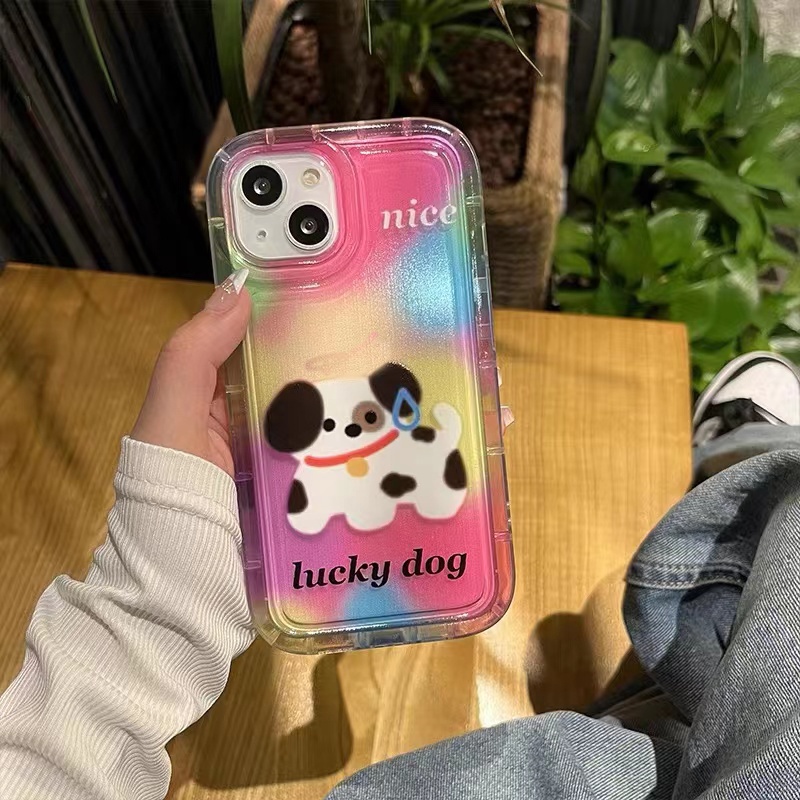 Soft Case Silikon TPU Transparan Motif Anjing Untuk IPhone 11 12 13 14 Pro XS Max 7 8 Plus X XR 6 6S