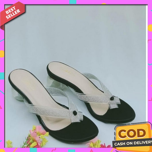 Sendal Pesta Kondangan Haihil Cewek Sandal Haihils Terbaru High Heels Wanita  Hak Tinggi Tali Premiu