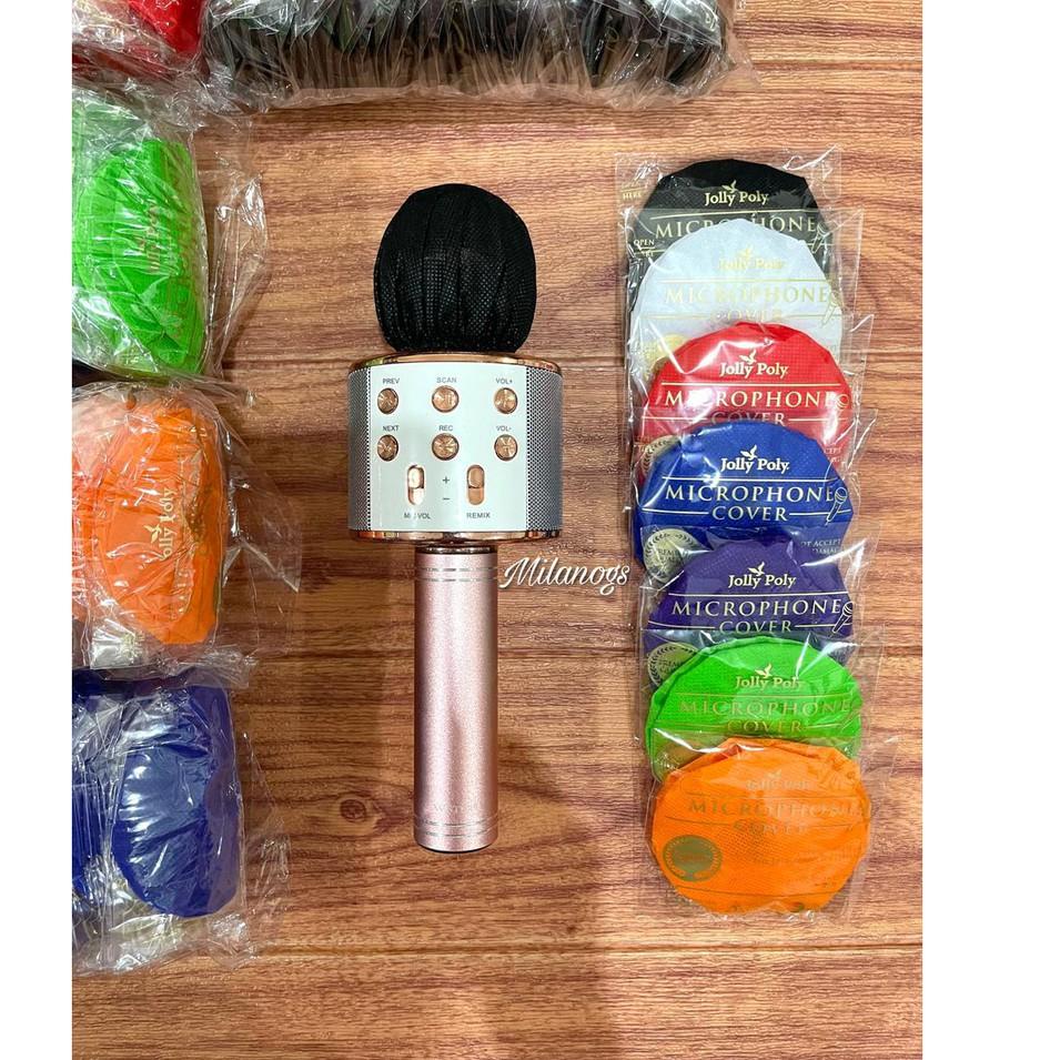 Viral TERMURAH 100pcs Cover Mic Jolly Poly / Sarung Mic / Pembungkus Mic / Sarung Mikrofon