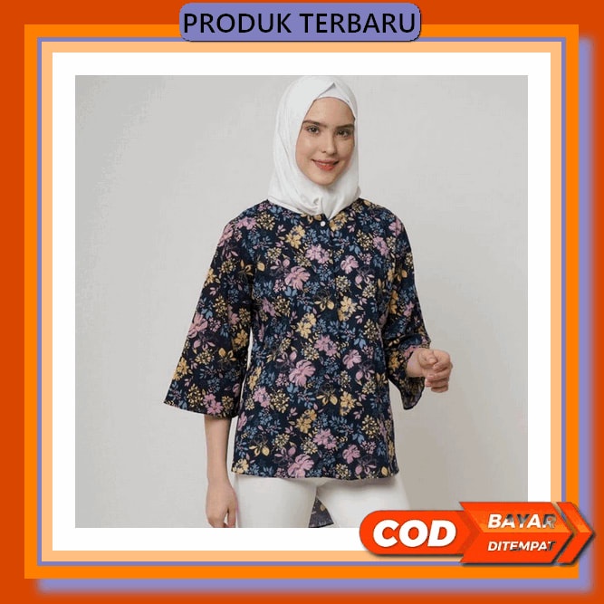 Baju Atasan Blouse Blus Kemeja Basic Polos Casual Ruffle Christmas Outfit Natal Formal Kerja Kuliah 