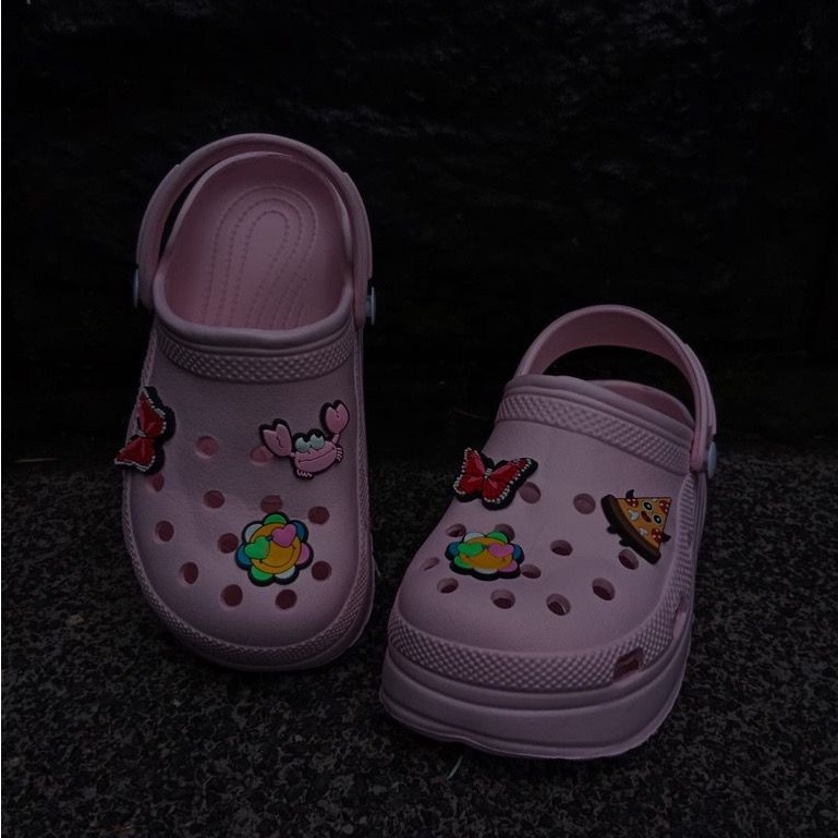 Sandal Anak Perempuan BAIM MOTIF ANAK Import -  Sandal Anak perempuan baim karakter jibbitz