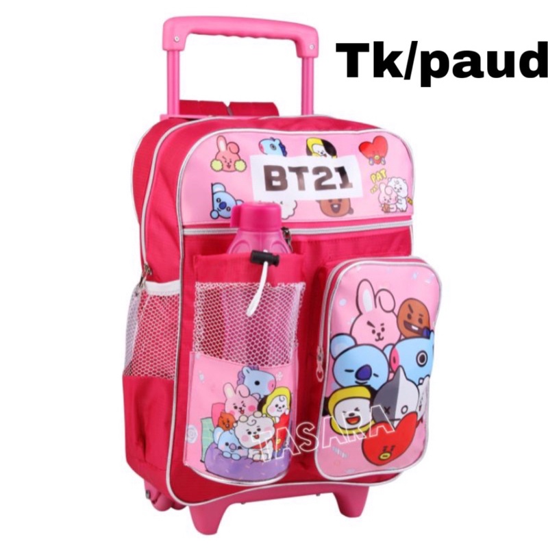 Tas Ransel Sekolah Troli Roda Koper Dorong Anak Perempuan Tas DOrong Troli LOL Unicor Kuda poni Bts Tas karakter anak TK dan PAUD