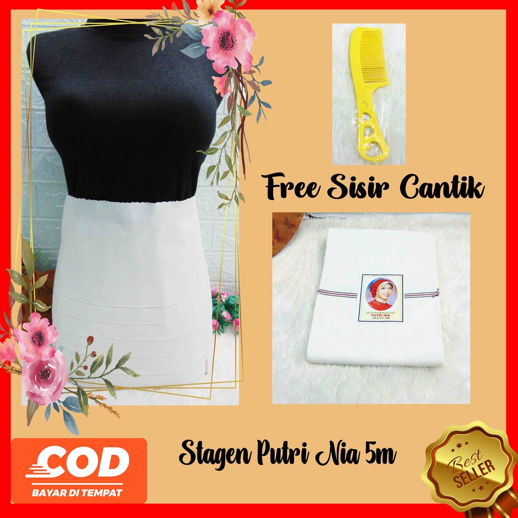FREE SISIR CANTIK [EXPORT QUALITY] Stagen 5m Cap Putri Nia Kualitas SNI
