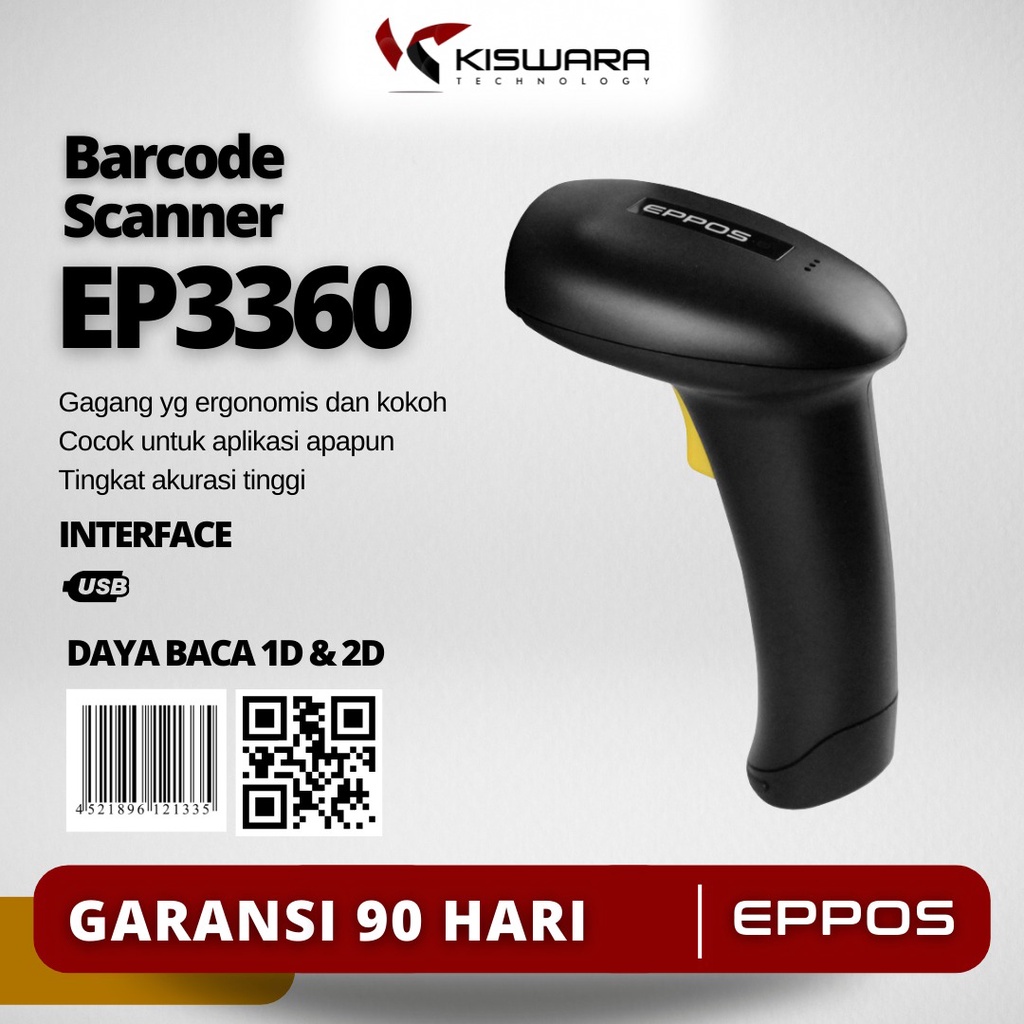 Barcode Scanner 1D/2D EPPOS EP3360 BARCODE MURAH