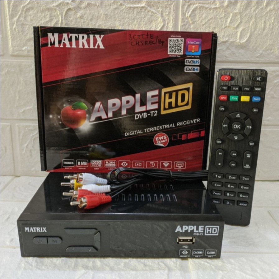 Set Top Box DVBT2 Matrix Apple HD TV Digital DVB T2