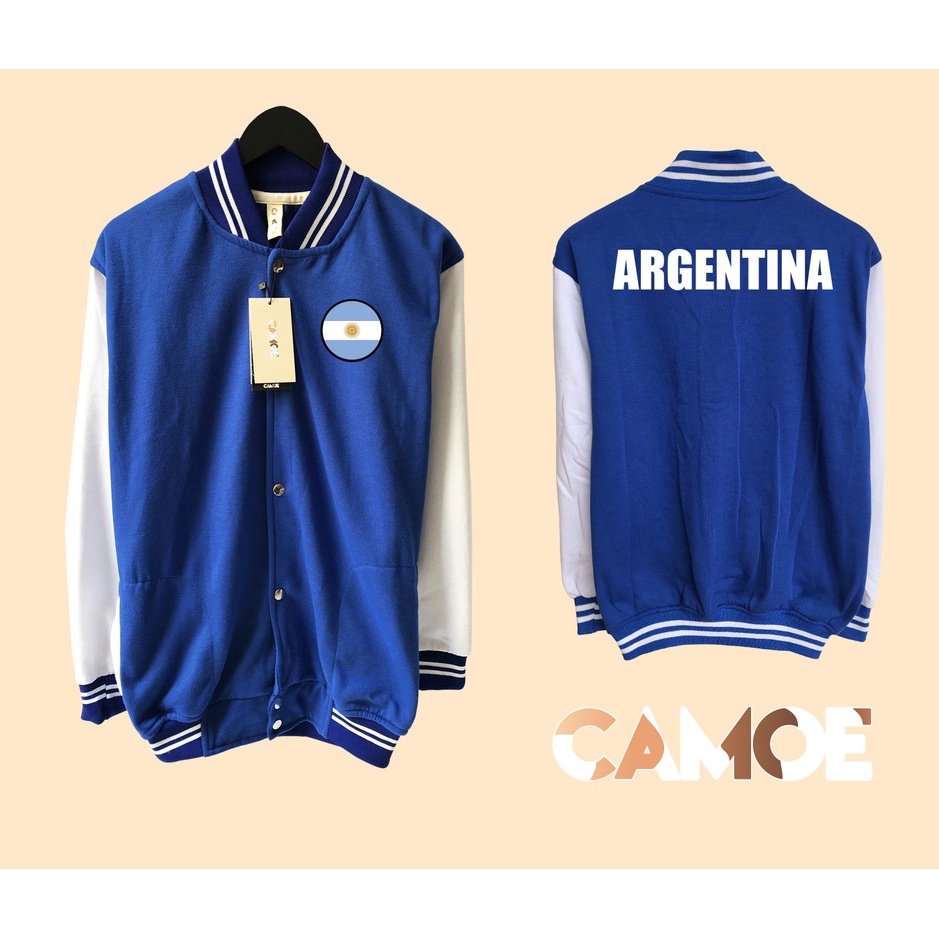 Jaket Varsity Premium CAMOE Argentina Flag Bendera Argentina