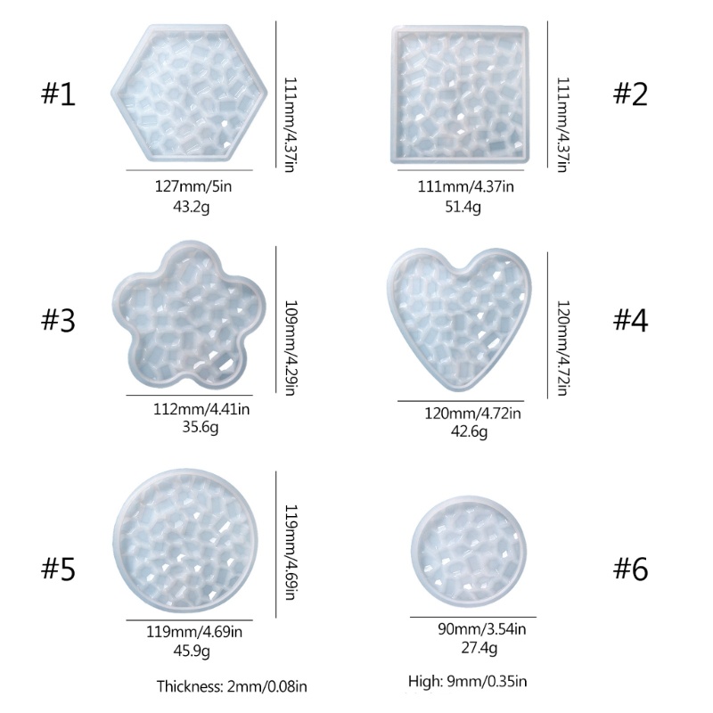Siy Cetakan Resin Bahan Silikon Untuk Membuat Tatakan Gelas