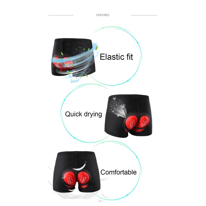 ARSUXEO GEL PADDING CYCLING UNDERWEAR CELANA DALAM SEPEDA / ARSUXEO GEL PADDING CYCLING UNDERWEAR