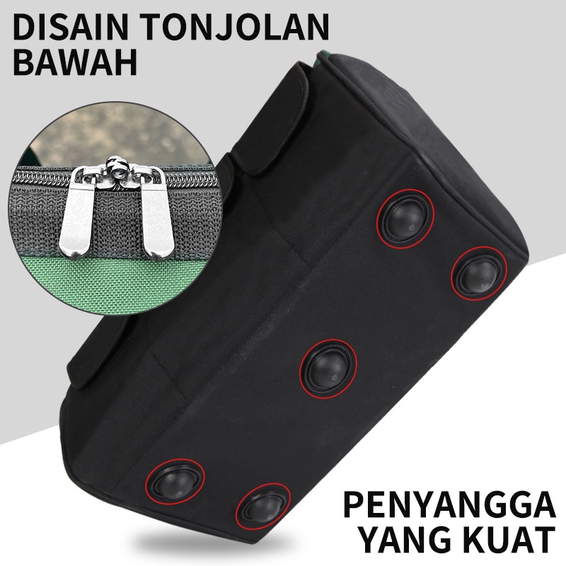 ISKU Tool bag 13 15 17 inch Kain Oxford Tebal Tas Alat Perkakas Kuat Tas Perkakas Toolkit