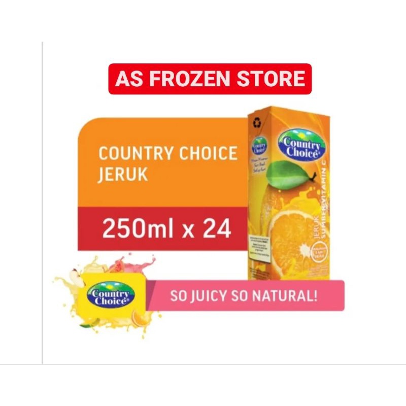 

Country Choice Orange 250ml / Country Choice All Varian 250ml / Country Choice Jeruk Jambu Apel Mangga 250ml