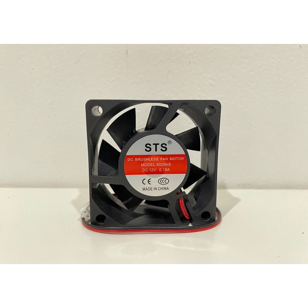 Fan DC 12V 6x6 cm / Kipas DC 12V tebal 2.5 cm 12 Volt