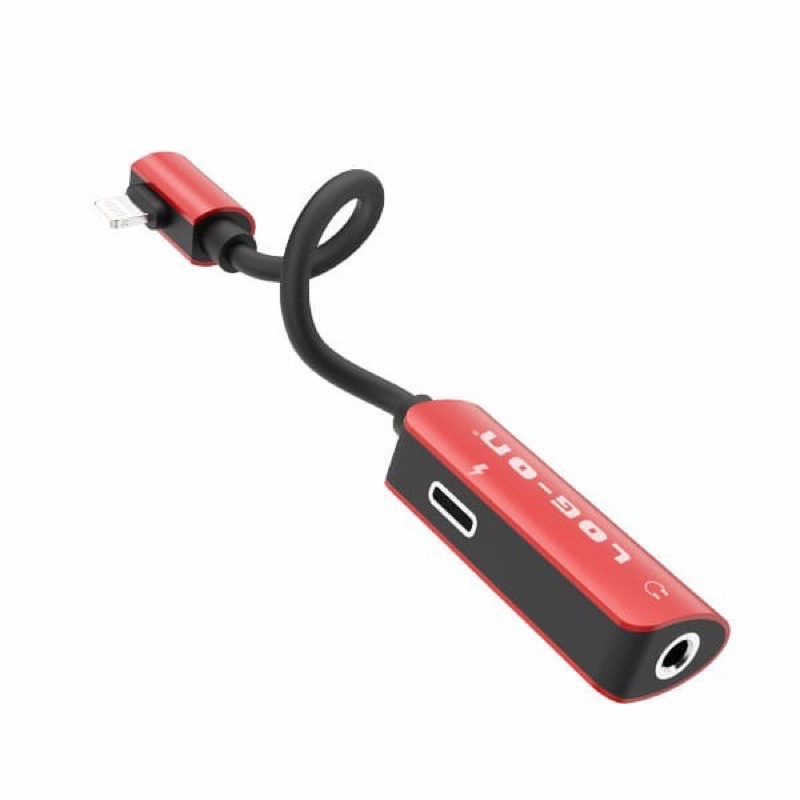 SAMBUNGAN AUDIO IPHONE - SPLITTER LIGHTNING JACK 3.5MM - LOG ON CMC03 Promo Sen