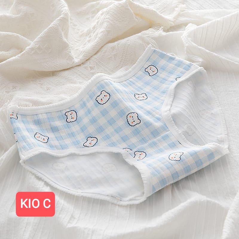 BAJUKIDDIE KIO PANTIE CELANA DALAM ABG REMAJA WANITA ALA KOREA MOTIF LUCU KATUN IMPORT ADEM