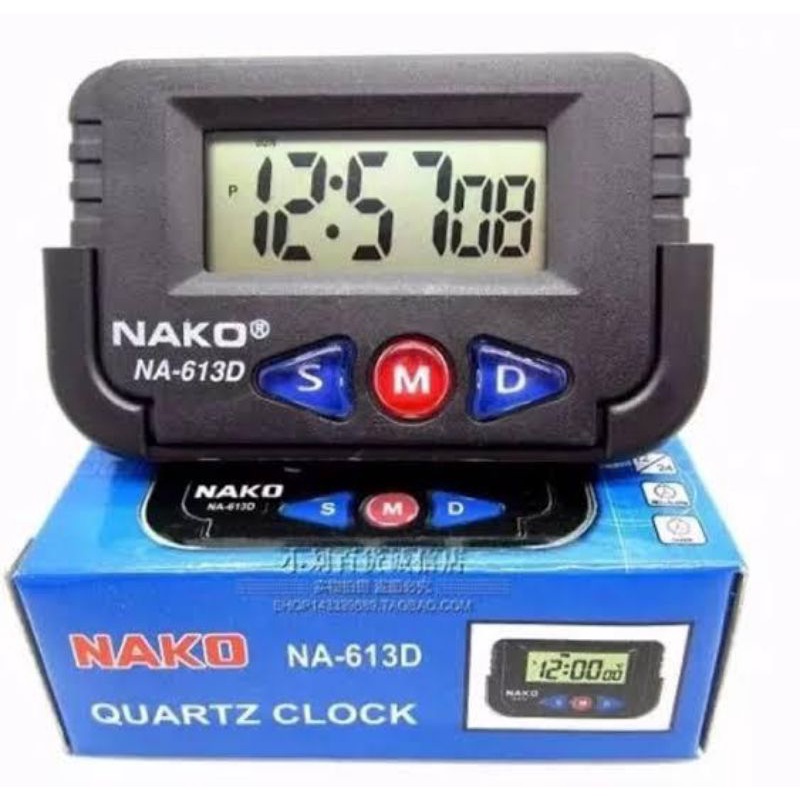 Jam Digital NAKO NA-613D Bisa ditempel di Mobil Meja atau di mana saja