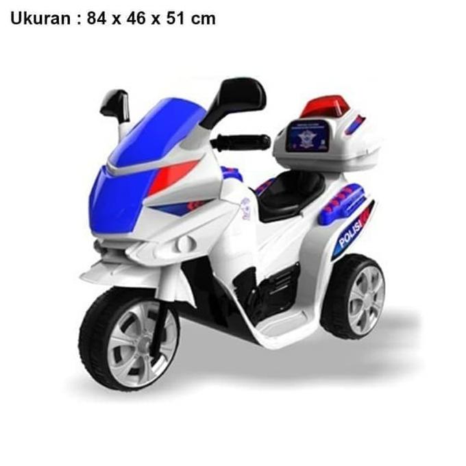 Mainan anak motor aki Tornado polisi Yotta Toys
