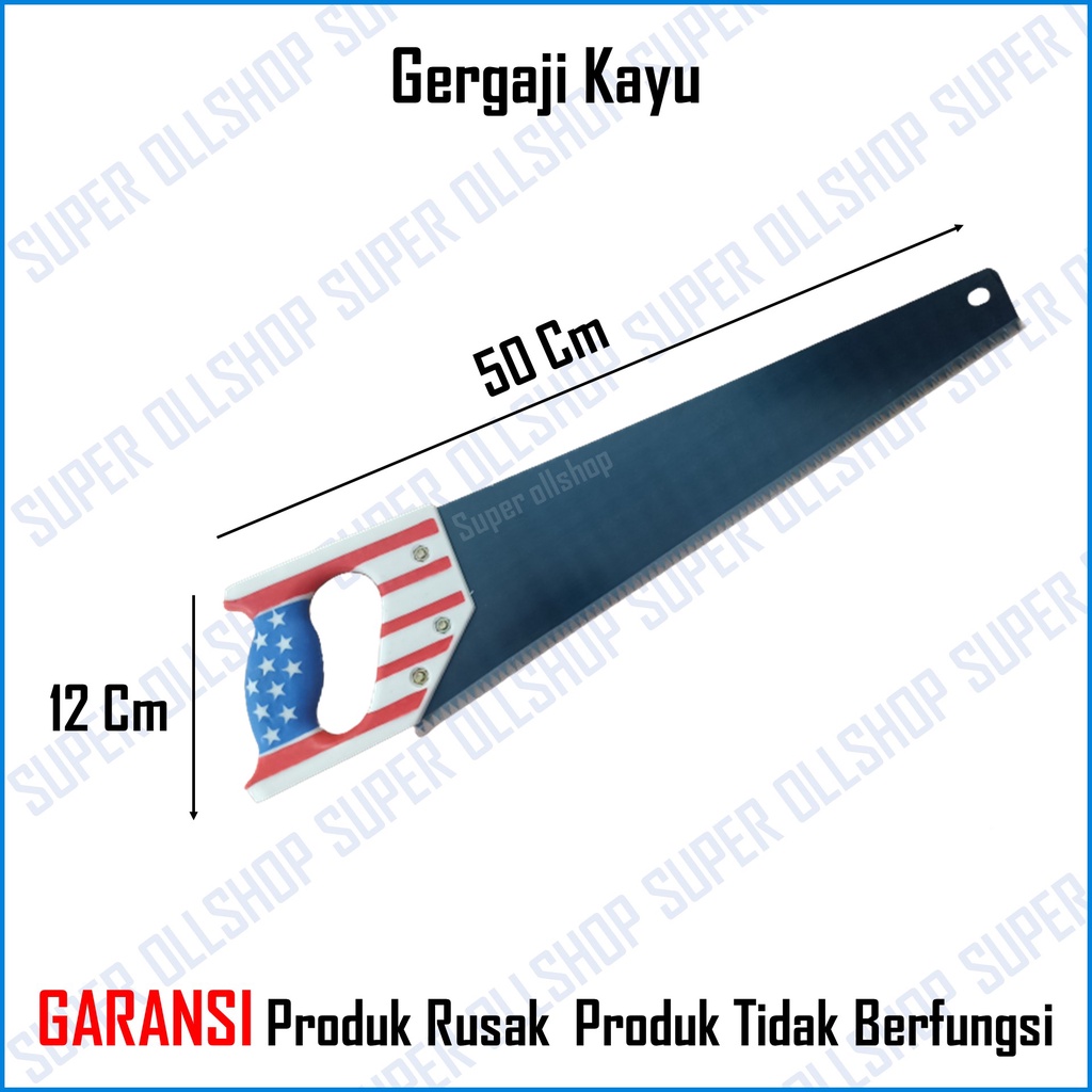 Gergaji Graji Kayu Gagang Fiber Lapis Karet Usa / Gergaji Kayu / Gergaji Gorok / Gergaji Potong Kayu