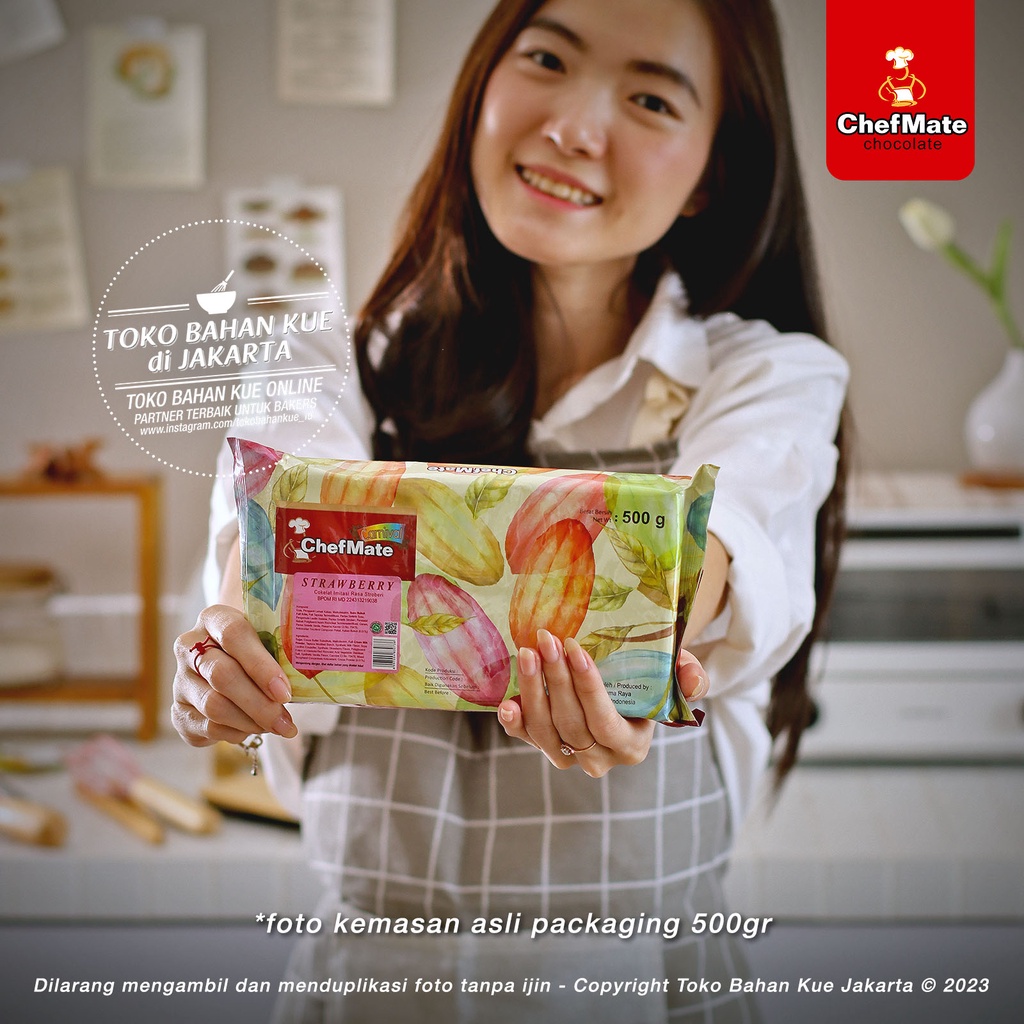 

Chefmate - Strawberry 500gr Pack ASLI Chocolate Compound Coklat Batang