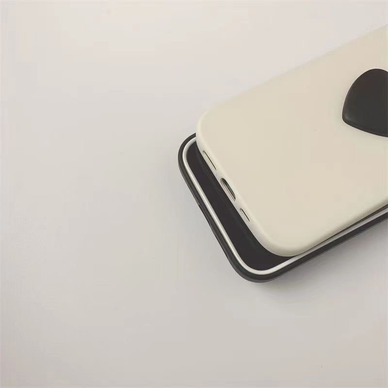 Soft Case Silikon Matte Motif Hati 3D Lucu Cover iphone 14 12 13 Pro Max 11 X XR 7 8 Plus Se 3