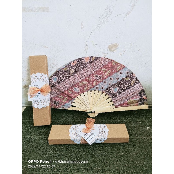 souvenir kipas batik besar kemas box custom sablon kartu ucapan