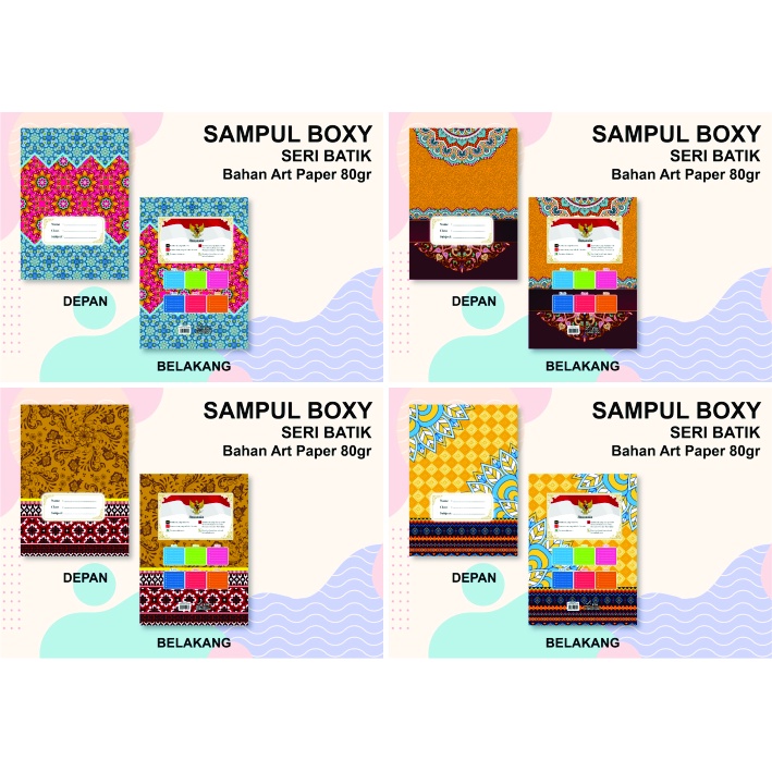 Jual Sampul Buku Kertas Boxi Batik Big Boss Motif Batik Gram Isi Pcs Shopee Indonesia