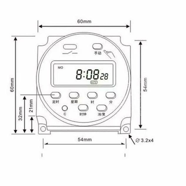 Switch Timer DC 12V 16A / Digital Programmable Timer Switch