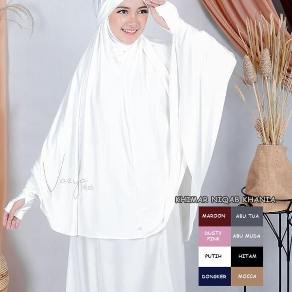 Jilbab Lengan Hijab Tangan Bergo Lengan Jilbab Lengan Panjang Khania - Hitam