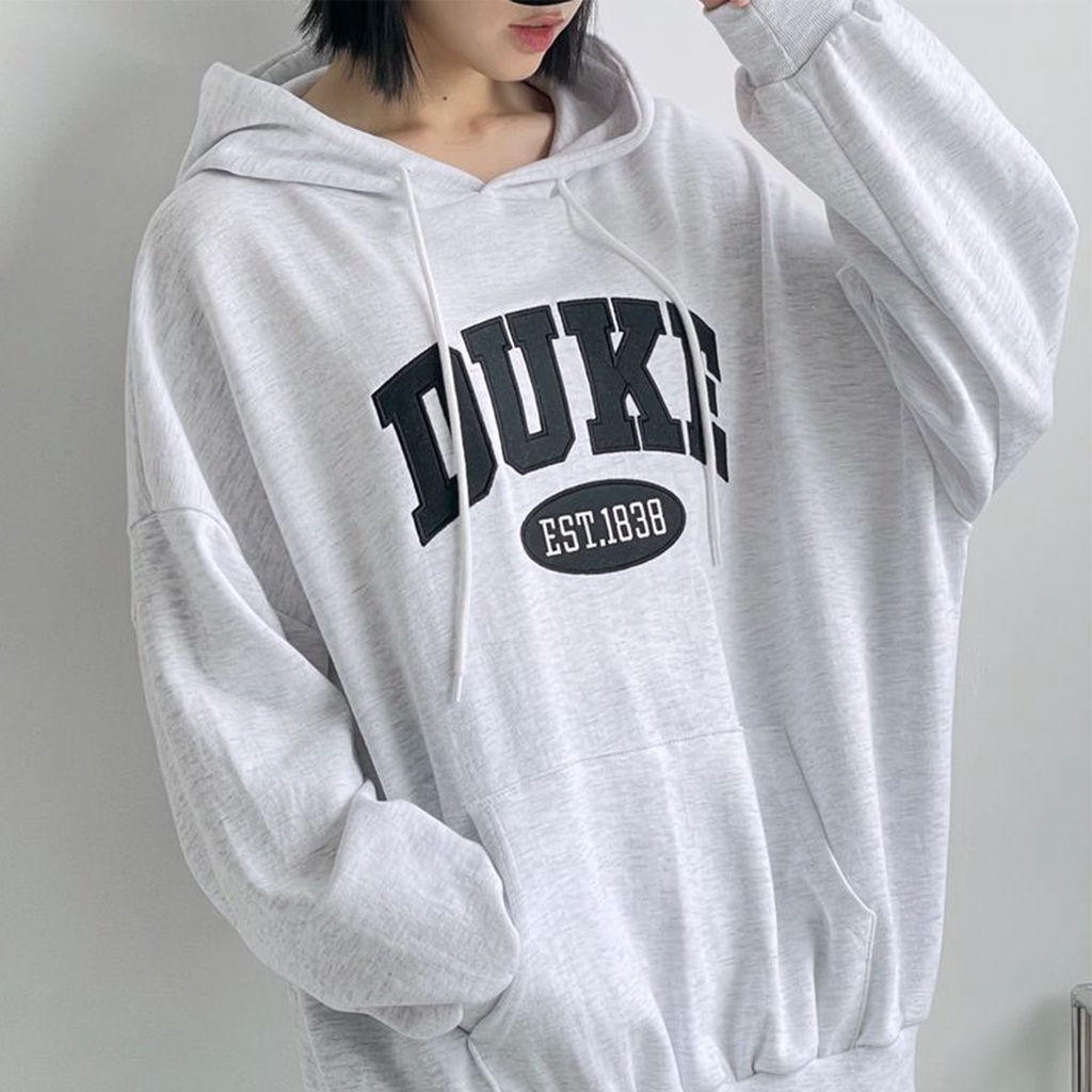 Hoodie Oversize Duke 1838 - Korean Style Sweatshirts Hodie Unisex - Bahan Fleece Lembut - Big Size L,XL,XXL