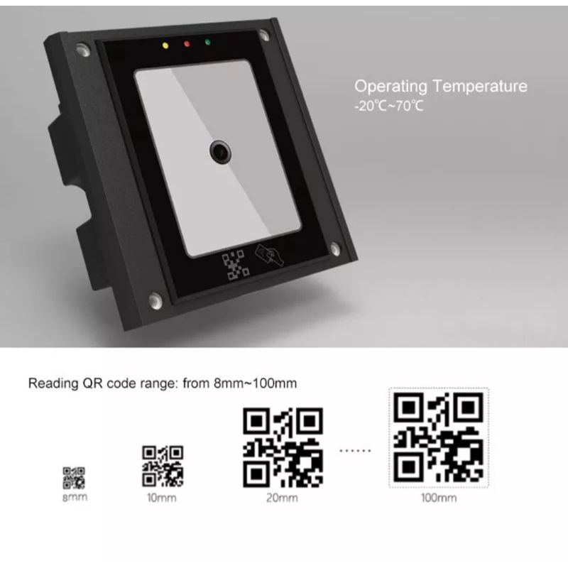 Reader QR Code RFID 125khz QR Code Reader RFID 13.56 Mhz USB Reader Wiegand Interface RS232 RS485 USB TCP/IP / Scanner QR Code RFID Proximity Mifare untuk Access Control dan Sistem Parkir