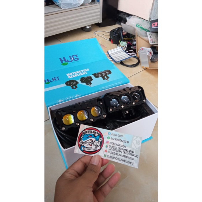 Mini Projector 60 watt Lampu Sorot Laser SQL 3 mata Original HJG