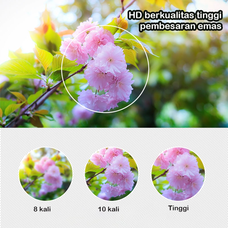 DELTA 16*52 Teropong Monocular Perbesaran Lensa Coating Jernih /Teleskop Lensa Zoom / Monocular 16*52 40mm Teropong Focus Jarak Jauh-8