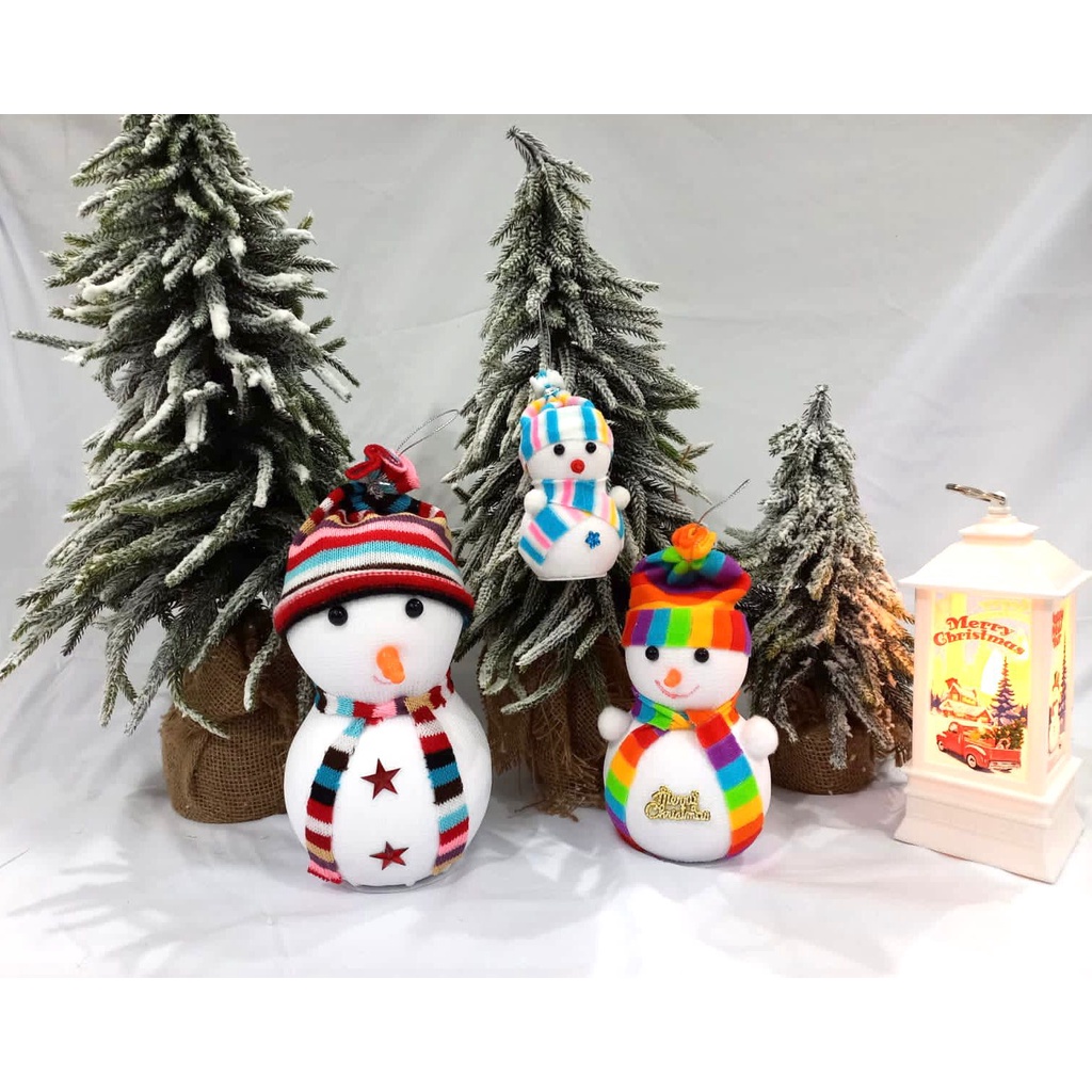 (1KG) SHENAR BONEKA SNOWMAN SET 3IN1 / BONEKA NATAL / BONEKA CHRISTMAS / BONEKA HAMPERS / BONEKA SALJU