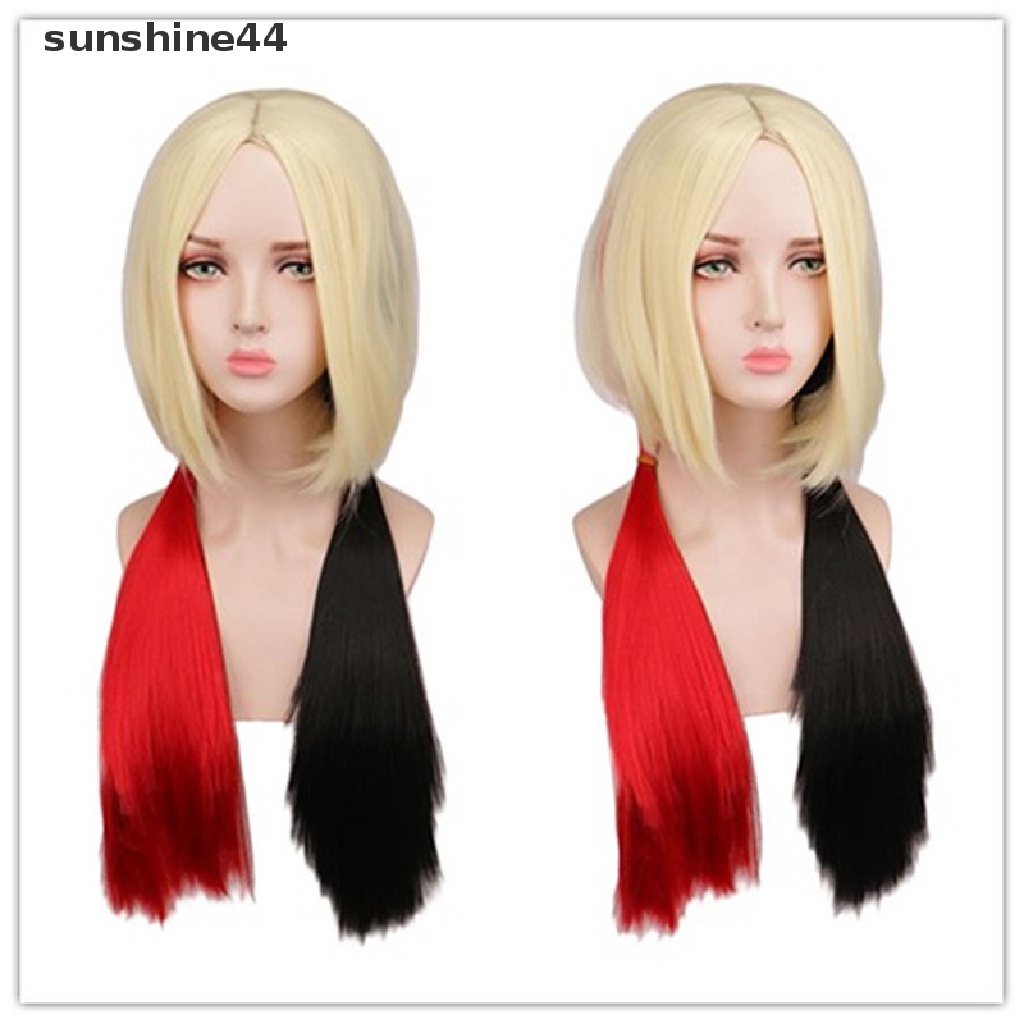 Sunshine Wig / Rambut Palsu Harley Quin Untuk Cosplay / Pesta Halloween / Natal