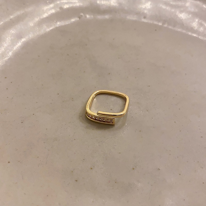 Cincin Zircon Double Layer Adjustable Untuk Wanita