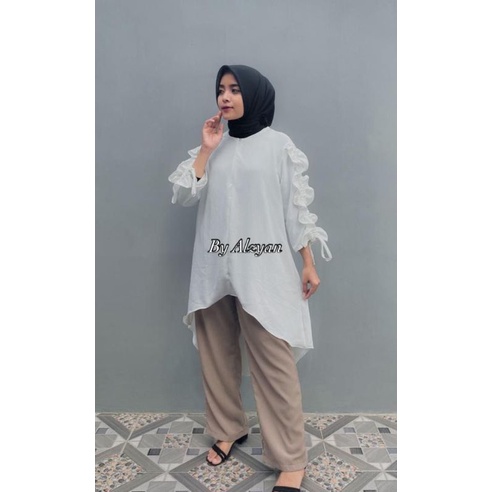 TUNIK LENGAN SERUT CRINKLE AIRFLOW WANITA