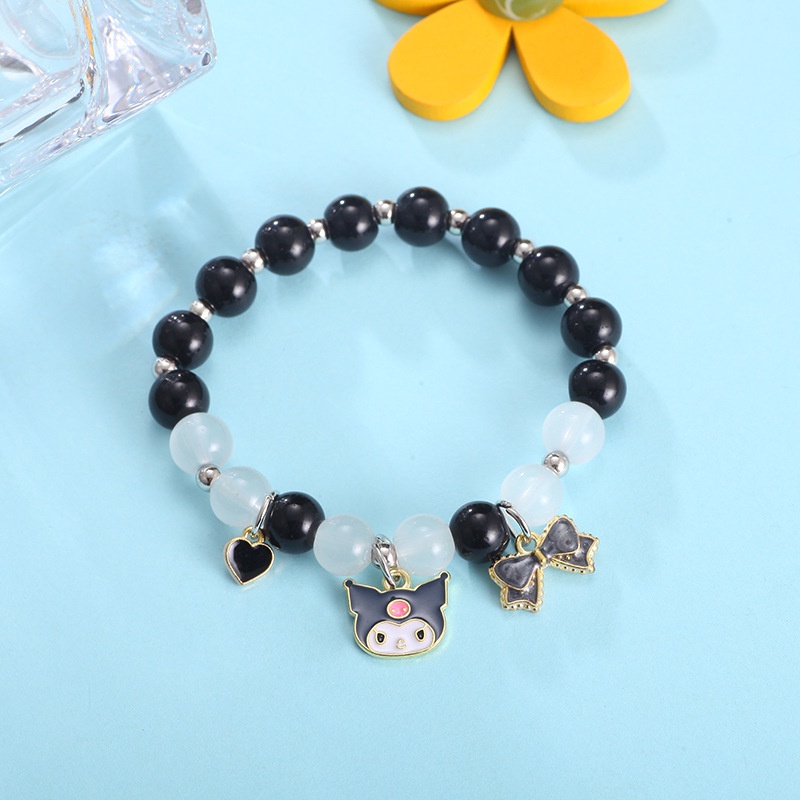 Gelang Manik-Manik Kristal Motif Kartun Gaya Korea Untuk Pria Dan Wanita